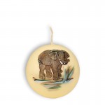 Dekorativna svečka okrogla z motivom slončka